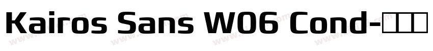 Kairos Sans W06 Cond字体转换
